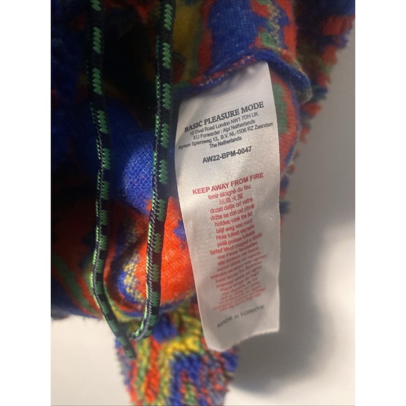 Dolls Kill Basic Pleasures Mode Fantasia Borg Trippy Print Fleece Zip up Jacket - Picture 7 of 11